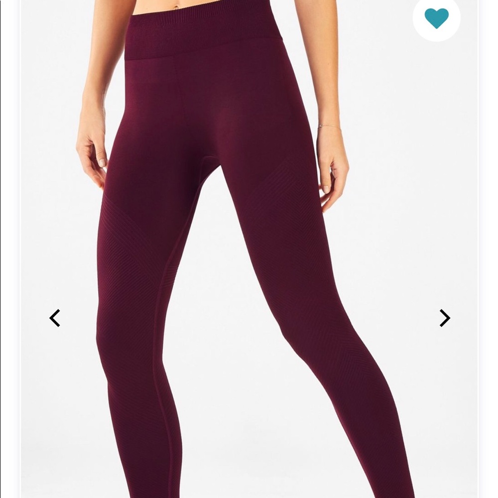 Seamless mid-rise statement 7/8 burgundy